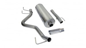 Dodge Ram 1500 Performance Exhaust - CORSA Performance - Cat-Back, Single Side Exit, Slash Cut Tip - Polished - `06-`07
